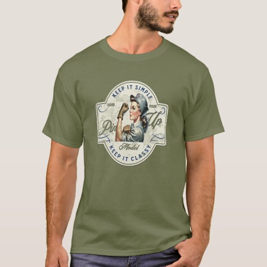 グラマラスワーカーピンアップ Tシャツ (正面)