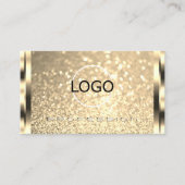 グラマラス光の輝き輝き金ゴールドグリッター追加ロゴ 名刺 (正面)