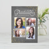 グラマラス卒業4フォトコラージュ卒業 招待状 (スタンド正面)