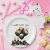 🍾🎉グラマラス大晦日パーティープレート🥂✨ ペーパープレート (パーティー)