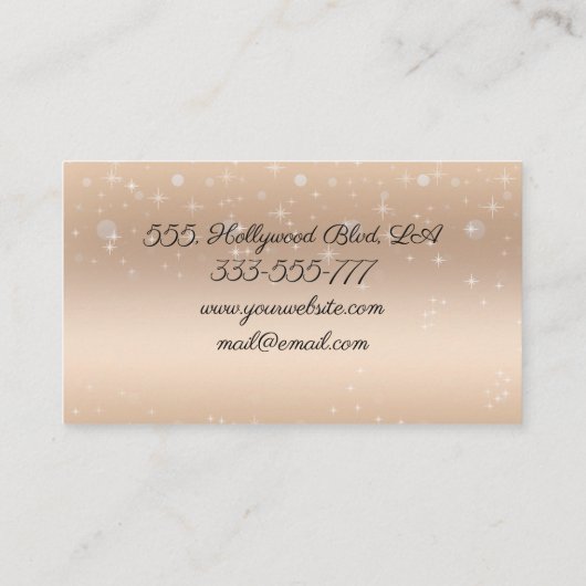 グラマラス女の子の顔 パーソナライズされた 名刺 (裏面)