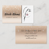 グラマラス女の子の顔 パーソナライズされた 名刺 (正面/裏面)