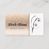 グラマラス女の子の顔 パーソナライズされた 名刺 (正面)