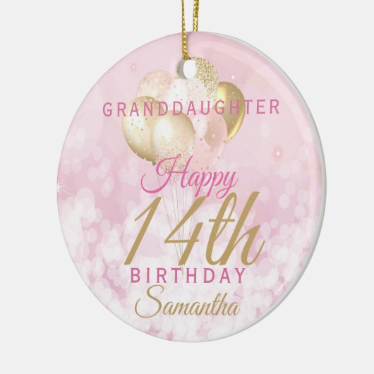 グラマラス孫娘1誕生日 セラミックオーナメント (左)