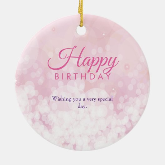 グラマラス孫娘1誕生日 セラミックオーナメント (裏面)