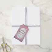 グラマラス星ピンクグラデーショングリッター効果X-Mas ギフトタグ (より糸付き)