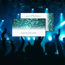 グラマラス白ティール（緑がかった色）きらめくグリッターモノグラム