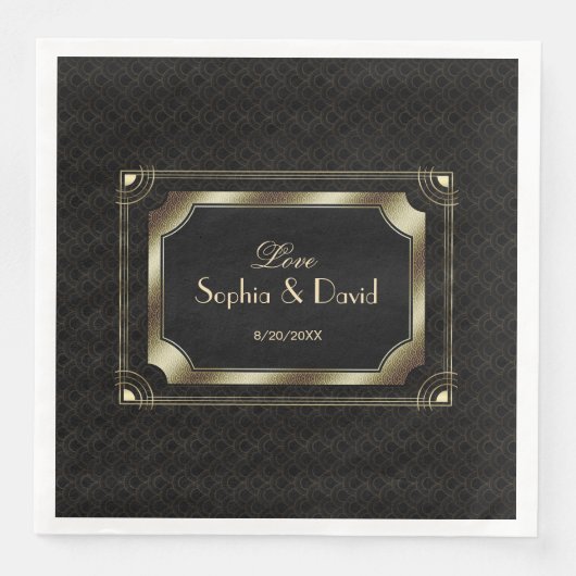 グラマラス素晴らしギャツビー金ゴールドブラックアールデコズ (正面)