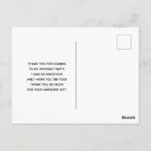 グラマラス紫の目&眉の水色ありがとう ポストカード (裏面)