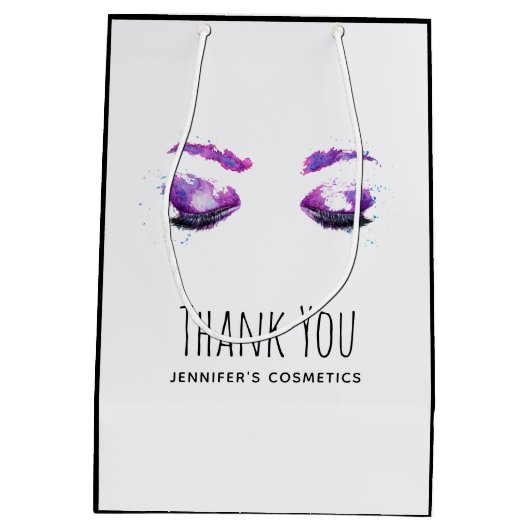 グラマラス紫の目&眉の水色ありがとう ミディアムペーパーバッグ (裏面)