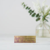 グラマラス紫金ゴールドフェイク三角模様 スキニー名刺 (スタンド正面)