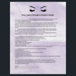 グラマラス薄紫まつ毛延長同意書型枠 チラシ<br><div class="desc">まつげエクステンション同意型枠は、あなたのLashエクステンションのビジネスに最適である。このモダン洗練された同意型枠デザインは、華やかさミニマルで、女性の睫毛のイラストレーションタイトルとブロックを特徴とし、贅沢な水カラーラベンダー薄紫の背景に情報に基づいた同意詳細をすべて挿入できる。ヘルプが必要ですか?citronelladesign@gmail.comまでメールして下さい。私はあなたにとても嬉し救済い</div>