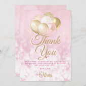 グラマラス誕生日パーティーサンキューカード サンキューカード (正面/裏面)