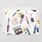 グラマラス誕生日美しいマニキュアパーティー写真 招待状 (裏面)