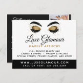 グラマラス金ゴールドアイラッシュブローバー4 – フォトマーケティング ポストカード (正面/裏面)