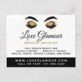 グラマラス金ゴールドアイラッシュブローバー4 – フォトマーケティング ポストカード (正面)