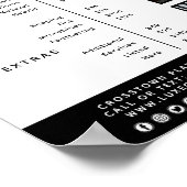 グラマラス金ゴールドアイラッシュブロー美しいバー価格表 ポスター (角)