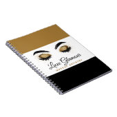 グラマラス金ゴールドアイラッシュメイクアップアーティスト美しいバー ノートブック (右側)