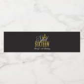 グラマラス金ゴールドグリッターシューズ、スウィート16 ペットボトルラベル (シングルラベル)