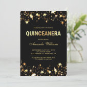 グラマラス金ゴールドグリッタースターズ紙吹雪キンセアニェラ 招待状 (スタンド正面)