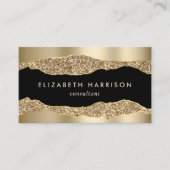 グラマラス金ゴールドグリッターブラック 名刺 (正面)