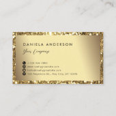 グラマラス金ゴールドグリッターラグジュアリービジネスカード 名刺 (裏面)