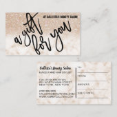 グラマラス金ゴールドグリッター大理石ギフト証明書 名刺 (正面/裏面)