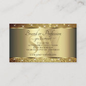 グラマラス金ゴールドグリッター発光スターイニシャル 名刺 (裏面)