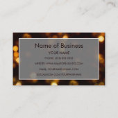 グラマラス金ゴールドグローエレガントソフトきらめくブティック 名刺 (裏面)