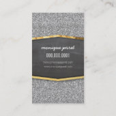 グラマラス金ゴールドシャルボードパネルグリッター銀 名刺 (裏面)