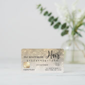 グラマラス金ゴールドシークイングリッタークレジットカードヘア 名刺 (スタンド正面)