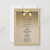 グラマラス金ゴールドスタイリッシュ&ジェム結婚式 プログラム (正面)