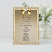 グラマラス金ゴールドスタイリッシュ&ジェム結婚式 プログラム (スタンド正面)