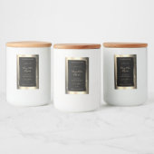 グラマラス金ゴールドスパークルグリッターフレーム製品ラベル フードラベル (ボトル)