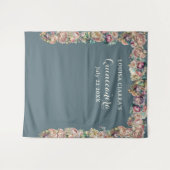 グラマラス金ゴールドスパークルフローラキンセアニェラ タペストリー (正面(横))