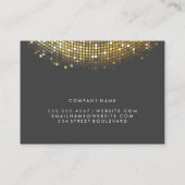 グラマラス金ゴールドセクインホワイトグレー 名刺 (裏面)