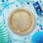 グラマラス金ゴールドダイヤモンドほぼ真夜中 ペーパープレート (パーティー)