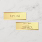 グラマラス金ゴールドテンプレートエレガントミニマルトレンディー スキニー名刺 (正面/裏面)