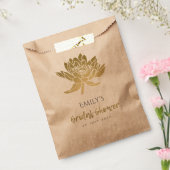 グラマラス金ゴールドフローラブライダルシャワー フェイバーバッグ (封をした状態)