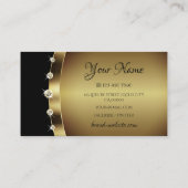 グラマラス金ゴールドブラックウィズダイヤモンドプロフェッショナル 名刺 (裏面)