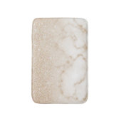 グラマラス金ゴールドホワイトグリッターマーブルグラディエントグラデーション バスマット (正面縦)