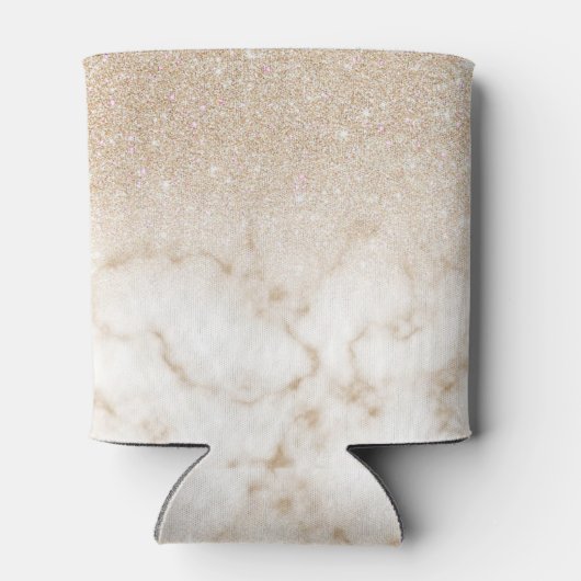 グラマラス金ゴールドホワイトグリッターマーブルグラディエントグラデーション 缶クーラー (裏面)