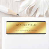 グラマラス金ゴールドモダンテンプレートシンプルデザイン ラベル (インサイチュ)