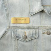 グラマラス金ゴールドモダンテンプレートシンプル優良 名札 (インサイチュ)