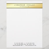 グラマラス金ゴールドモダントレンディーエレガントテンプレートトップ レターヘッド (正面)