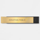 グラマラス金ゴールドルックシンプルテンプレートエレガント サインプレート (正面)