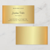 グラマラス金ゴールドルックプロフェッショナル エレガント 名刺 (正面/裏面)
