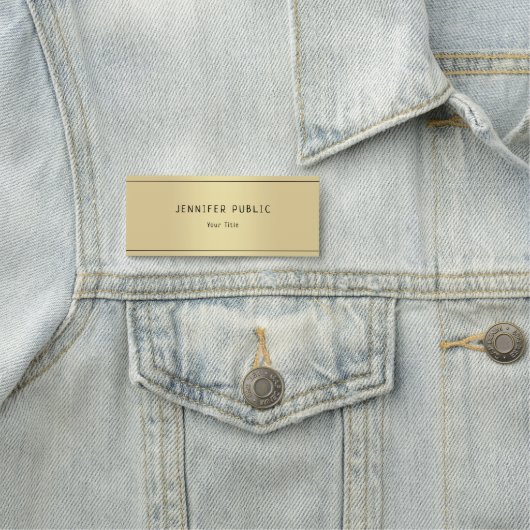 グラマラス金ゴールドルックモダンエレガントテンプレートトレンディー 名札 (インサイチュ)