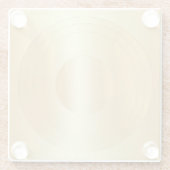 グラマラス金ゴールドルック空白のテンプレートカスタムエレガント ガラスコースター (裏面)