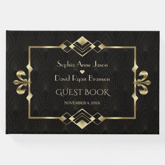 グラマラス金ゴールドローリング20のアールデコ ゲストブック (正面)